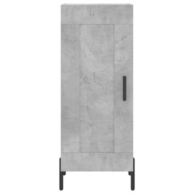 vidaXL Highboard betonggrå 34,5x34x180 cm konstruert tre