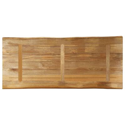 vidaXL Bordplate naturlig kant 140x60x2,5 cm grovt heltre mangotre