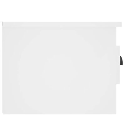 vidaXL Veggmontert nattbord hvit 41,5x36x28 cm