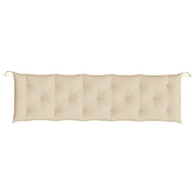 vidaXL Puter til hagebenk 2 stk beige 180x50x7 cm oxfordstoff