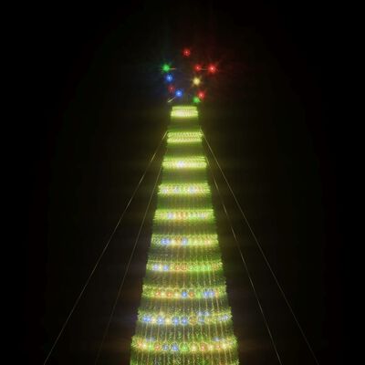 vidaXL Juletre lyskjegle 1544 LED fargerik 500 cm