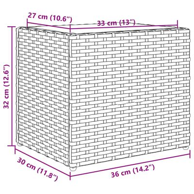 vidaXL Plantekasse svart 36x30x32 cm polyrotting