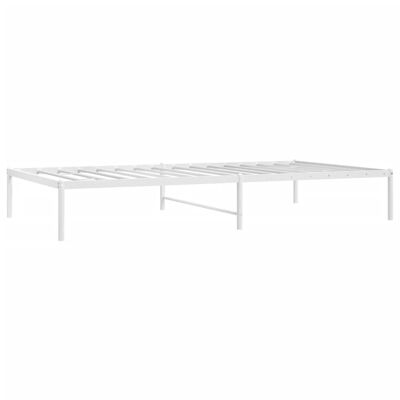 vidaXL Sengeramme i metall hvit 107x203 cm