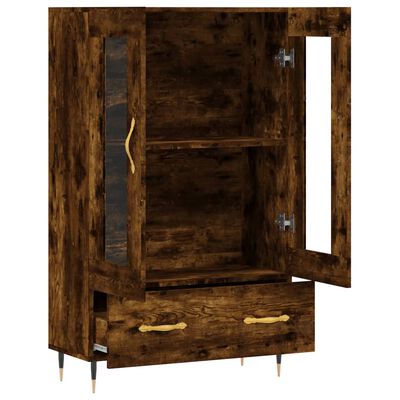 vidaXL Highboard røkt eik 69,5x31x115 cm konstruert tre