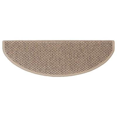 vidaXL Selvklebende trappematter sisal-utseende 15 stk 65x21x4 cm sand