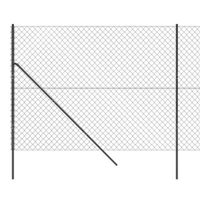 vidaXL Kjedegjerde antrasitt 1,6x25 m