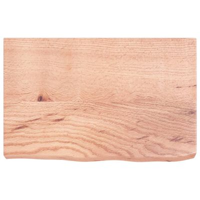 vidaXL Benkeplate til bad lysebrun 60x40x6 cm behandlet heltre