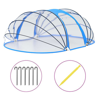 vidaXL Bassengkuppel oval 530x410x205 cm