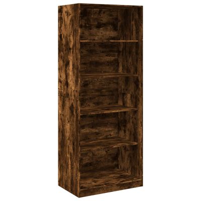 vidaXL Garderobe røkt eik 80x50x200 cm konstruert tre