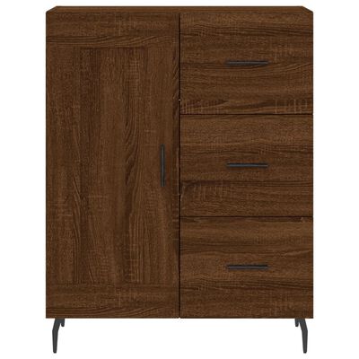 vidaXL Highboard brun eik 69,5x34x180 cm konstruert tre