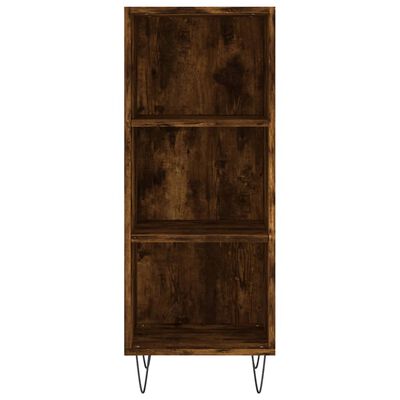 vidaXL Highboard røkt eik 34,5x34x180 cm konstruert tre