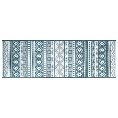 vidaXL Uteteppe aqua og hvit 80x250 cm vendbart design