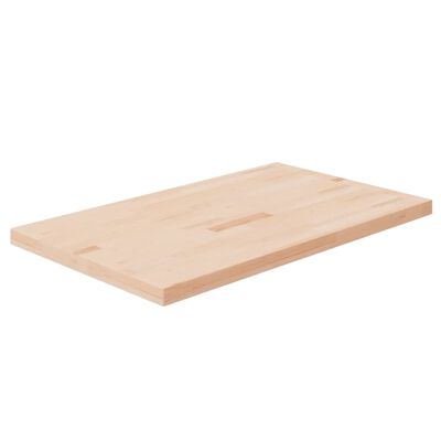 vidaXL Benkeplate til bad 100x60x4 cm ubehandlet heltre