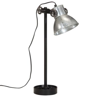 vidaXL Skrivebordslampe 25 W vintage sølv 15x15x55 cm E27