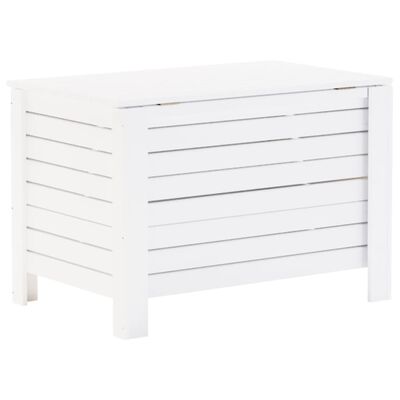 vidaXL Putekasse med lokk RANA hvit 100x49x54 cm heltre furu