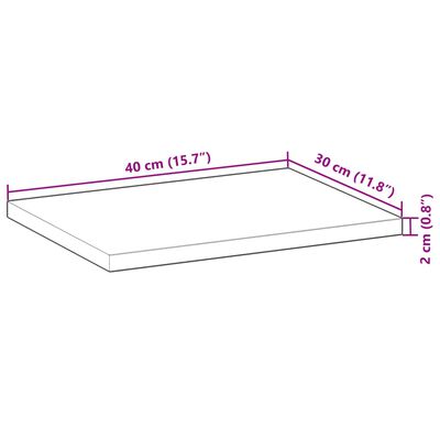 vidaXL Flytende hyller 3 stk 40x30x2 cm oljebehandlet heltre akasie