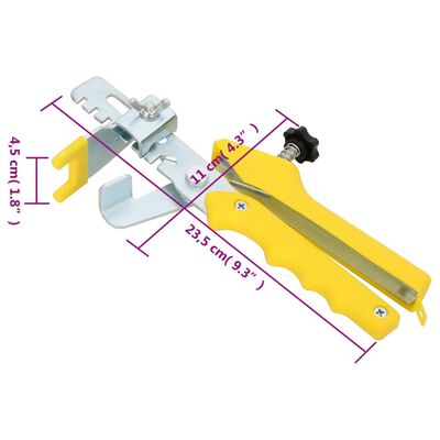 vidaXL Flisklipssystem 500 kiler 2500 klips 2 mm