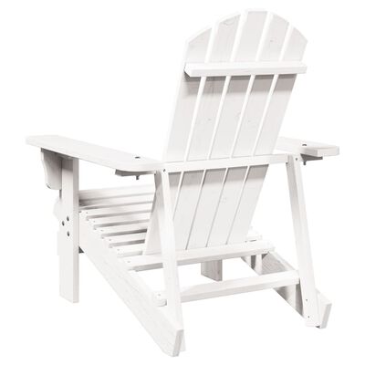 vidaXL Adirondack stol hvit 69x85x90,5 cm heltre gran