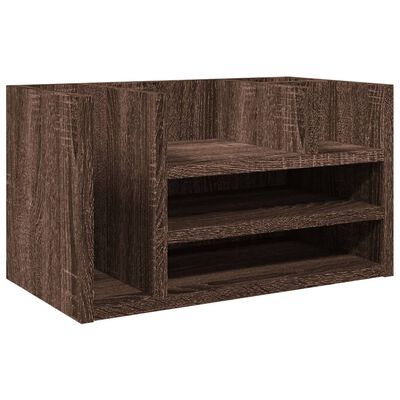 vidaXL Hylle til skrivebord brun eik 44,5x24x25 cm konstruert tre