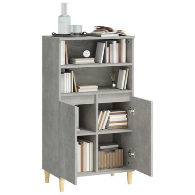 vidaXL Highboard betonggrå 60x36x110 cm konstruert tre