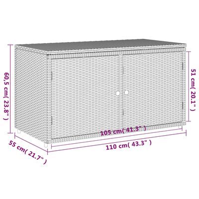 vidaXL Putekasse brun 110x55x60,5 cm polyrotting