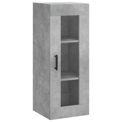 vidaXL Highboard betonggrå 34,5x34x180 cm konstruert tre