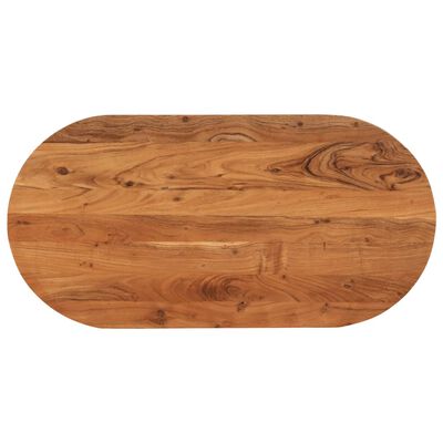 vidaXL Bordplate 100x50x3,8 cm oval heltre akasie