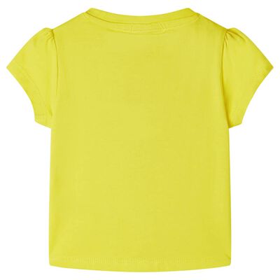 T-skjorte for barn gul 92