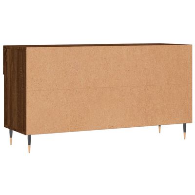 vidaXL Skobenk brun eik 102x35x55 cm konstruert tre