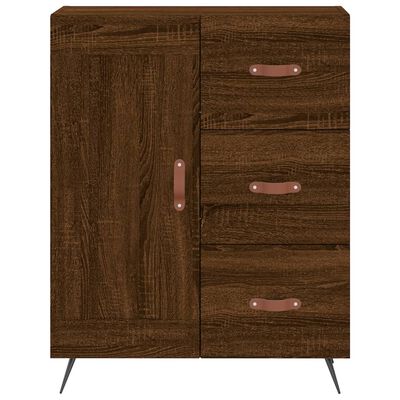 vidaXL Highboard brun eik 69,5x34x180 cm konstruert tre