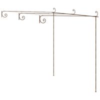 vidaXL Hagepergola antikk brun 3x3x2,5 m jern