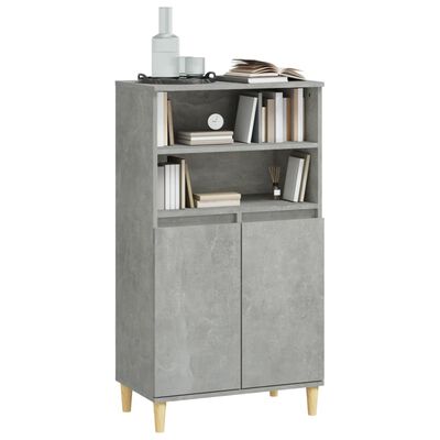 vidaXL Highboard betonggrå 60x36x110 cm konstruert tre