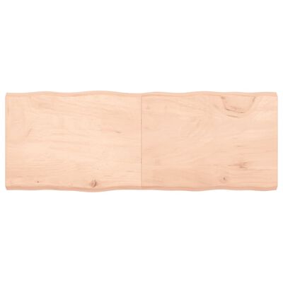 vidaXL Bordplate 160x60x(2-6) cm ubehandlet heltre eik naturlig kant