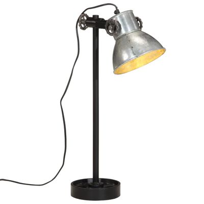 vidaXL Skrivebordslampe 25 W vintage sølv 15x15x55 cm E27