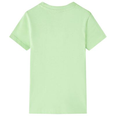 T-skjorte for barn limegrønn 140
