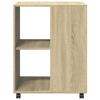 vidaXL Sidebord med hjul sonoma eik 55x60x78 cm konstruert tre