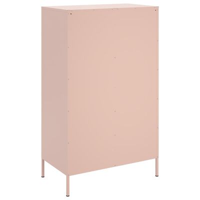 vidaXL Highboard rosa 68x39x113 cm stål