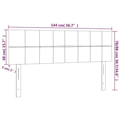 vidaXL Hodegavler 2 stk mørkegrå 72x5x78/88 cm stoff