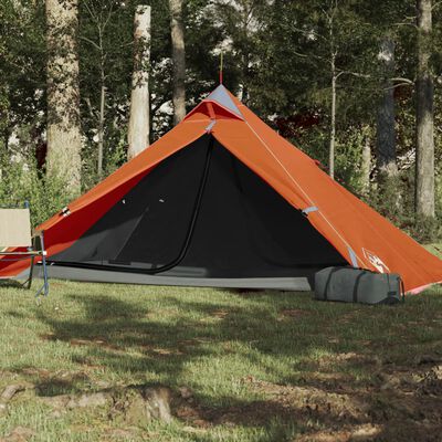 vidaXL Campingtelt tipi 1 person oransje vanntett