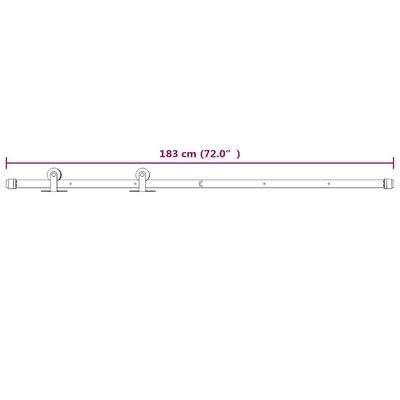 vidaXL Skyvedør med monteringstilbehør 90x210 cm heltre furu