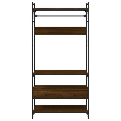 vidaXL Garderobe med skuffer brun eik 89x39x184,5 cm konstruert tre