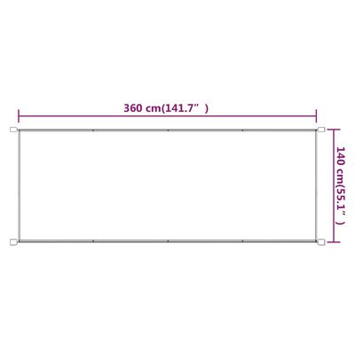 vidaXL Vertikal markise gråbrun 140x360 cm oxfordstoff