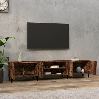 vidaXL TV-benk røkt eik 180x31,5x40 cm konstruert tre