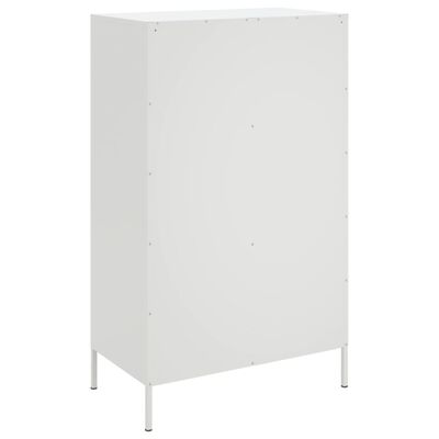 vidaXL Highboard hvit 68x39x113 cm stål