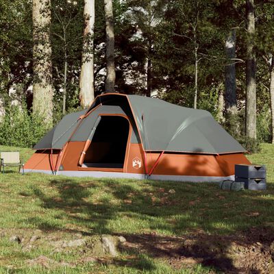 vidaXL Kuppeltelt for camping 9 personer oransje vanntett
