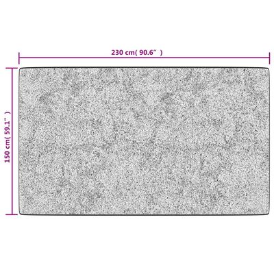 vidaXL Teppe vaskbart grå 150x230 cm sklisikkert