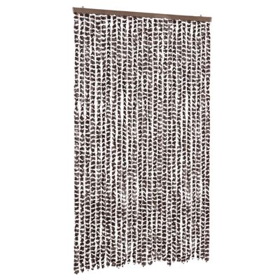 vidaXL Fluegardin brun og hvit 118x220 cm chenille