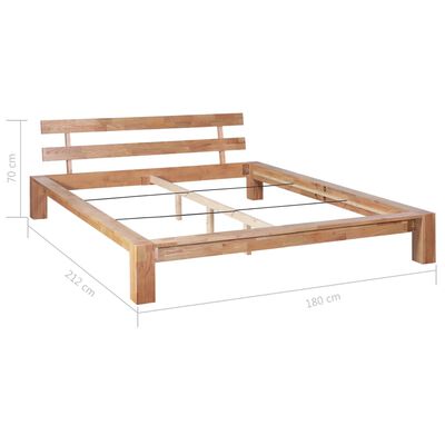 vidaXL Sengeramme heltre eik 160x200 cm