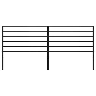 vidaXL Sengegavl i metall svart 200 cm