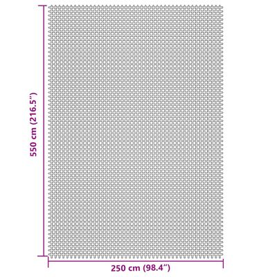 vidaXL Campingmatte lysegrå 5,5x2,5 m